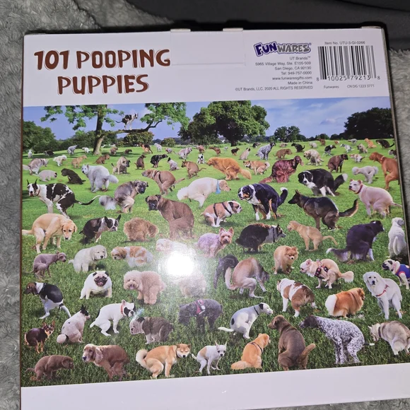 Funwares 101 Pooping Puppies Jigsaw Puzzle NEW great Gag Gift - Picture 2 of 2